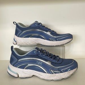 Ryka Blue Woman Sneakers Size 8.5 Medium Leather Upper Style Inspire